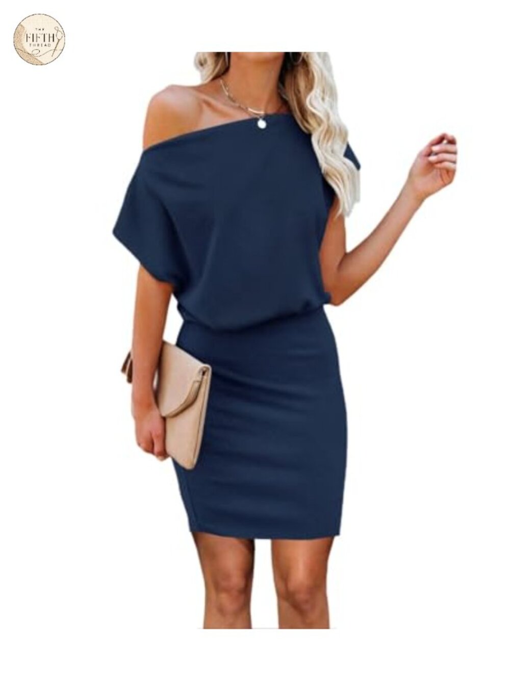 Ribbed Knit Off The Shoulder Mini Dress Batwing Sleeve Bodycon